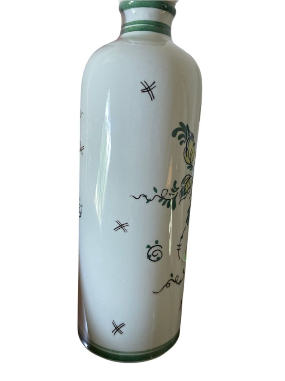 Vintage Bols Delft Polychrome Ceramic Gin Bottle Holland Handwerk Floral Decor - Picture 7 of 11
